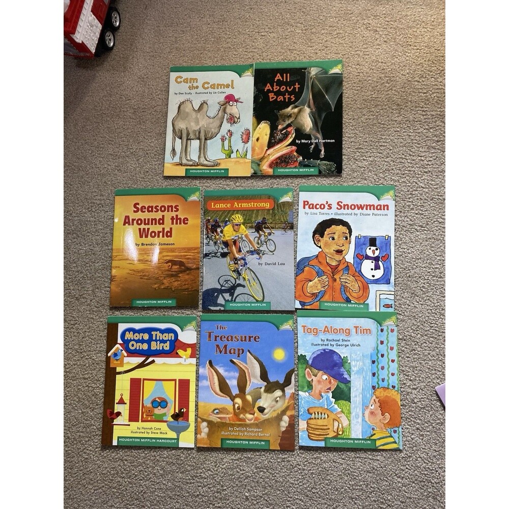Lot of 8 Houghton Mifflin Leveled Readers Mixed Grade Books Learn to Read